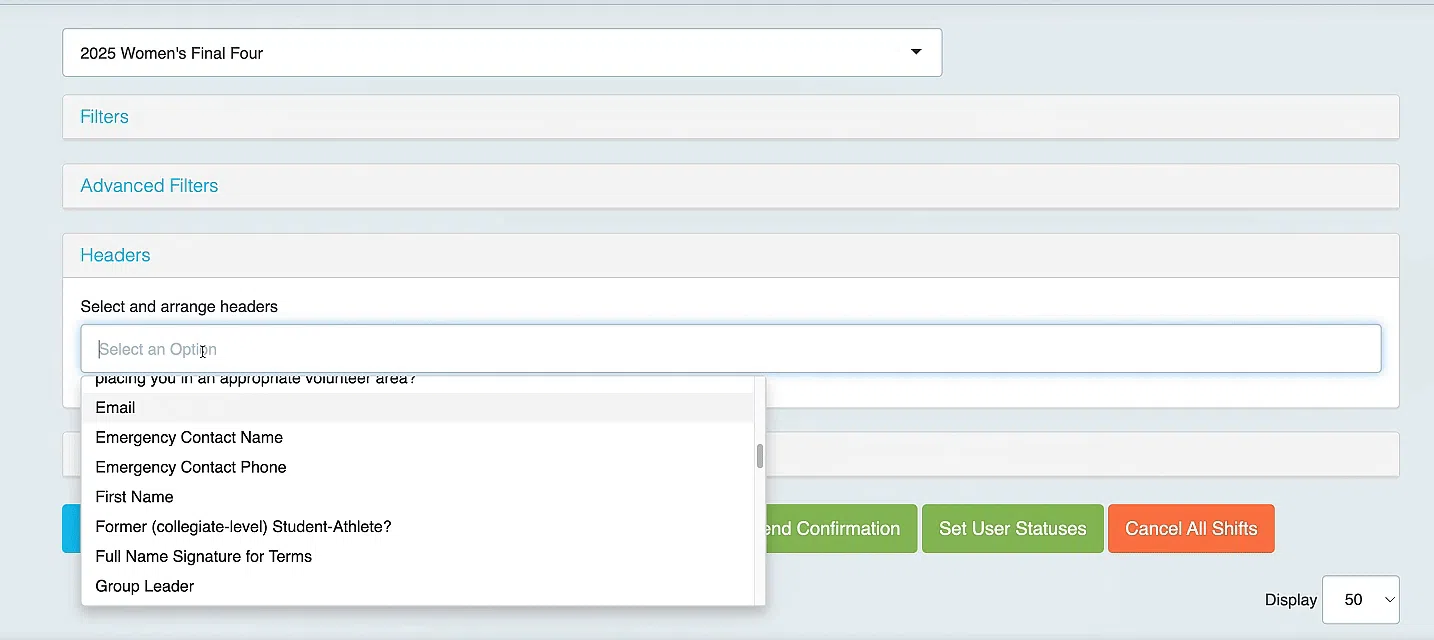 Add headers to customize Daily Report information display