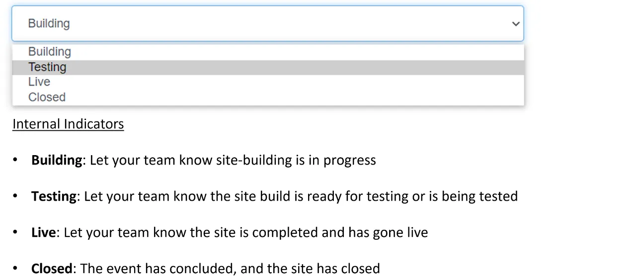 Screenshot highlighting the &#39;Dropdown Set Status&#39; option in myTRS General Settings